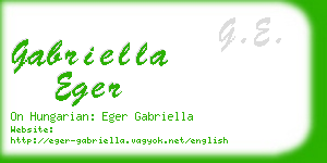 gabriella eger business card